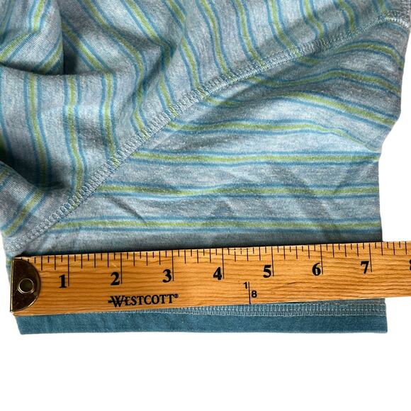 Sonoma Striped Mid Weight Short Sleeve Sleep Tee Shirt Size L Blue Gray Yellow - Picture 11 of 11
